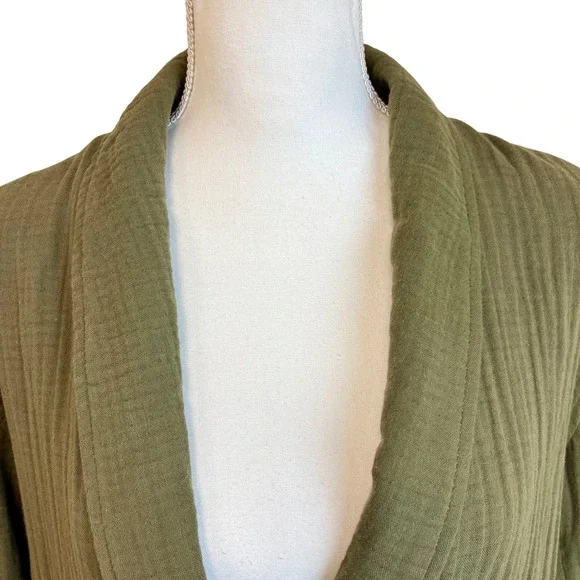 MADEWELL Green Dorset Casual Blazer Jacket Sz M Office Work Lagenlook Lightspun - Picture 3 of 13